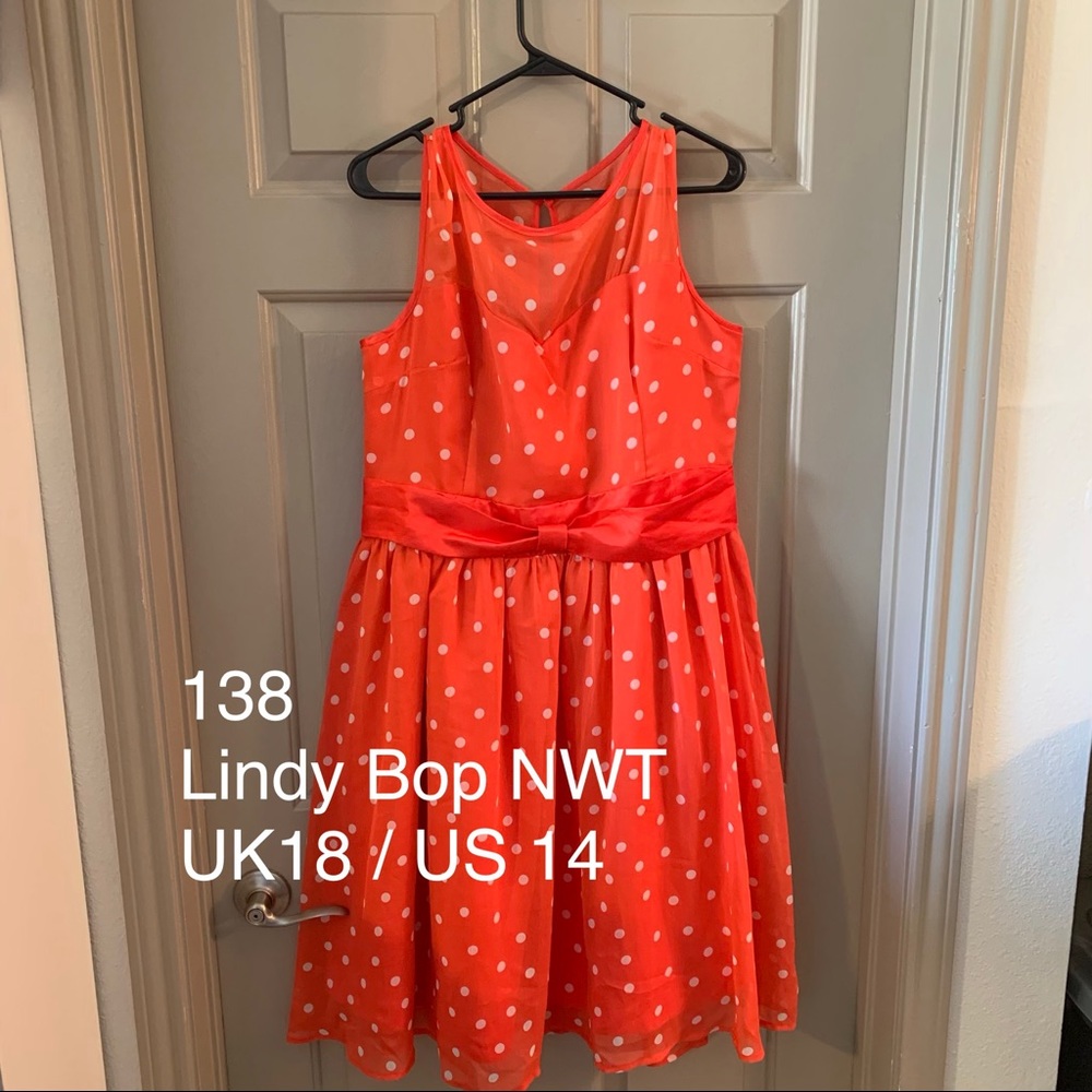 Lindy Bop - NWT orange dress